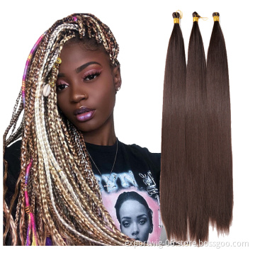 bone Straight silky Braiding Synthetic Bulk Hair Extensions 22Inch High Temperature Hair Bundles Crochet Hair pre stretched